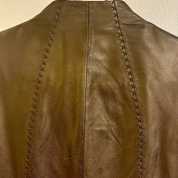 NWOT Bronze soft leather jacket - Coldwater Creek - Size Small - Picture 9 of 13